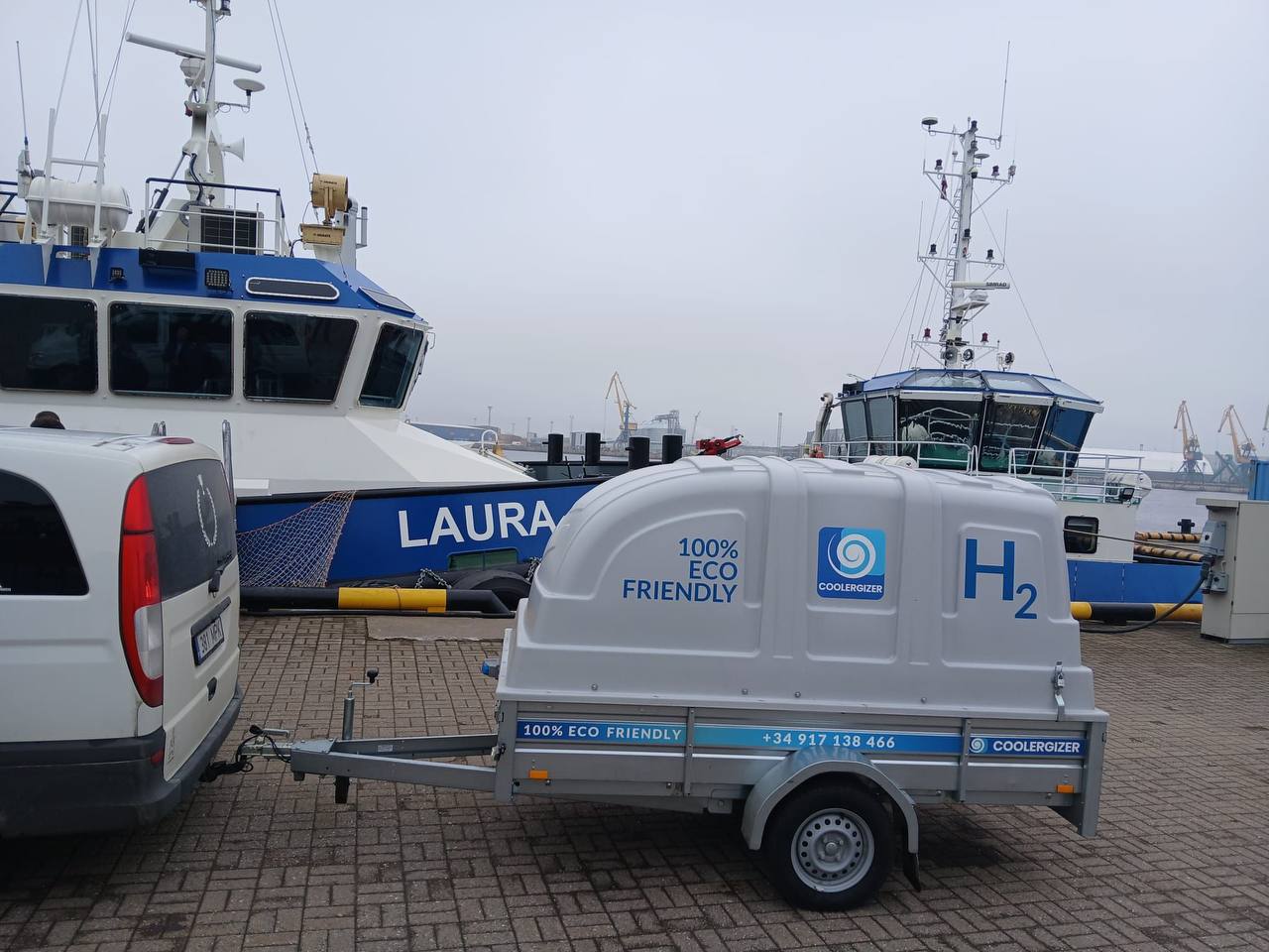 COOLERGY presented its hydrogen fuel cell power generator in the ports of Riga, Barcelona and Narva Yacht Club